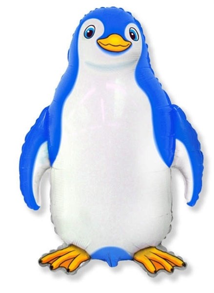 Пингвин, фольгированный шар с гелием 90см - фото 117430