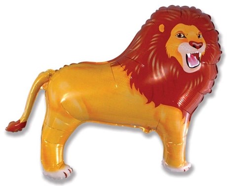 Лев,  фольгированный шар с гелием 83 см - фото 120422