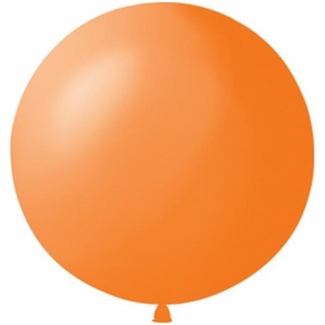 Большой оранжевый шар, 80 см. с гелием - фото 147793