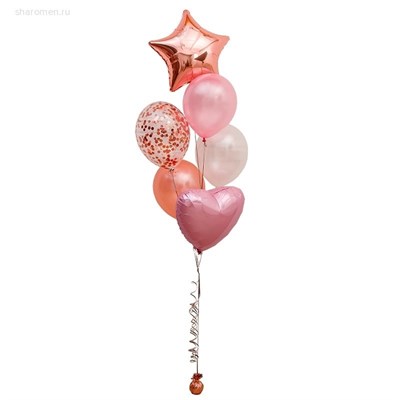 Композиция №30 из розовых шаров - фото 26158