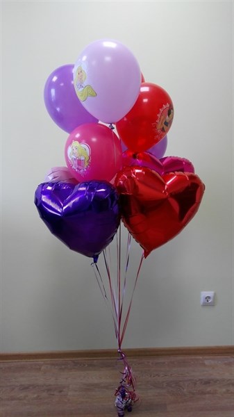 Композиция №58 из шаров и фольгированных сердец - фото 38130