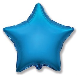Фольгированный шар "Синяя звезда" с гелием