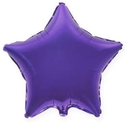 Фольгированный шар "Фиолетовая звезда" с гелием