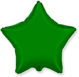 Фольгированный шар "Зеленая звезда" с гелием