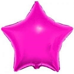 Фольгированный шар "Розовая звезда" с гелием