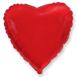 Фольгированный красный шар "Сердце" (45 см.) с гелием