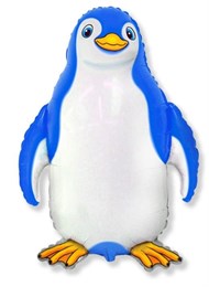 Пингвин, фольгированный шар с гелием 90см