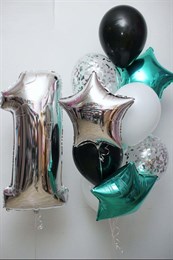 Композиция №164 с цифрой и звездами