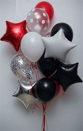 Композиция №167 со звездами и шарами с конфетти