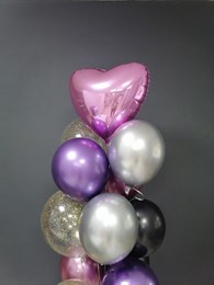 Композиция №322 с сердцем и шарами с конфетти