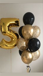 Композиция №347 с цифрой и шарами с конфетти
