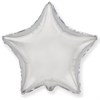 Фольгированный шар "Серебряная звезда" с гелием - фото 109301