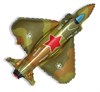 Супер Истребитель, фольгированный шар с гелием 102 см. - фото 122993