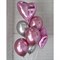 Композиция из розовых и серебряных шаров хром №11 - фото 16476