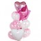 Композиция №20 из розовых и белых шаров - фото 20631