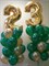 Композиция №50 из зеленых и золотых шаров с цифрами - фото 33039