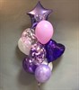 Композиция из шаров №76 с фиолетовыми и сиреневыми шарами - фото 40409