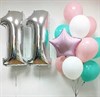 Композиция №98 из нежных шаров с цифрой "11" - фото 41576