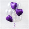 Композиция №115 из белых и фиолетовых шаров  - фото 42370